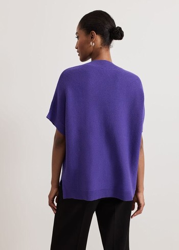 Phase Eight Grace Sleeveless Tabard Knitwear Purple Australia | XK0723184